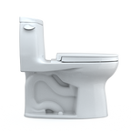 TOTO MS604124CEFG#01 Ultramax Ii One-Piece Elongated 1.28 Gpf Universal Height Toilet With Cefiontect And Ss124 Softclose Seat - Cotton White