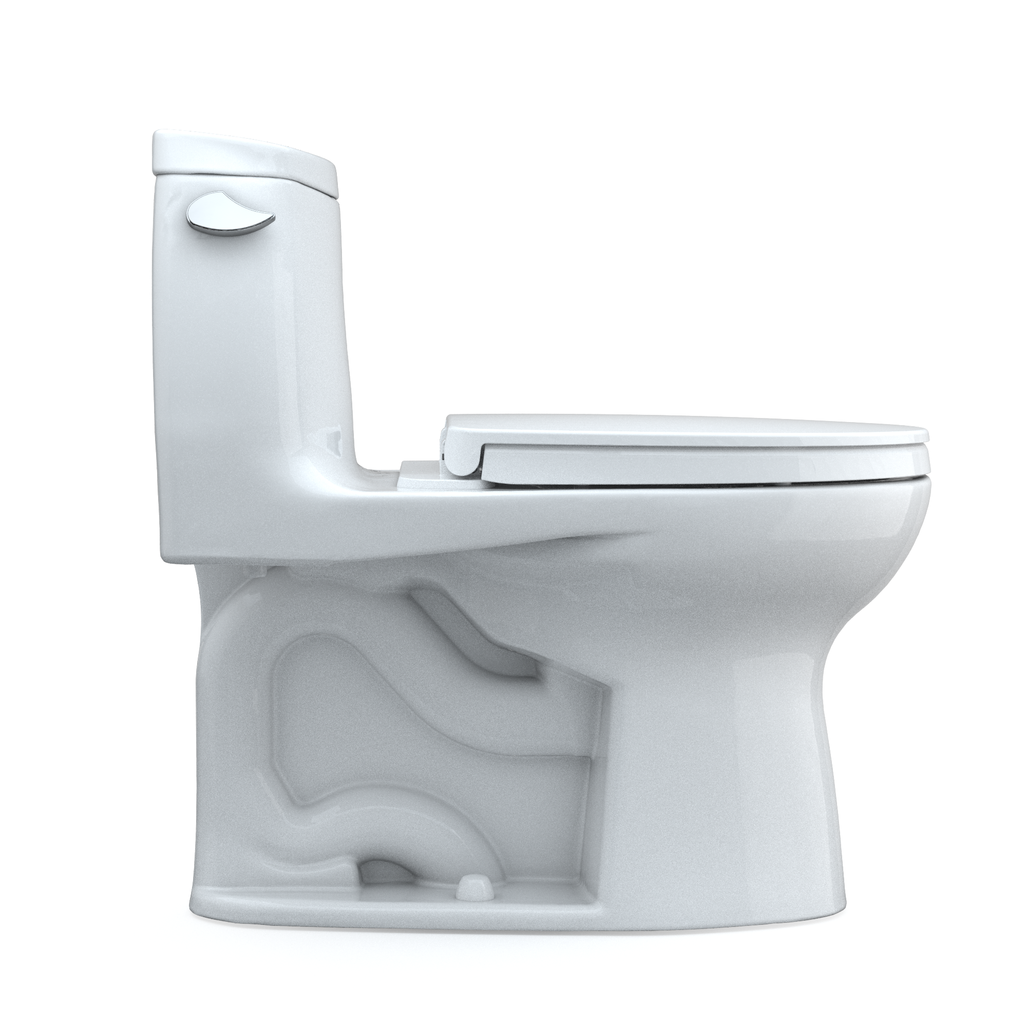 TOTO MS604124CEFG#01 Ultramax Ii One-Piece Elongated 1.28 Gpf Universal Height Toilet With Cefiontect And Ss124 Softclose Seat - Cotton White