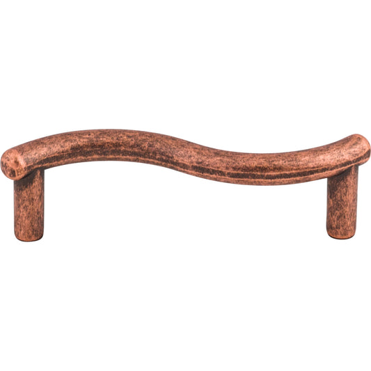 TOP KNOBS M1757 Spiral 3" Center to Center Bar Pull - Antique Copper