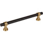 TOP KNOBS M2728 Bit 6 5/16" Center to Center Bar Pull - Flat Black and Honey Bronze