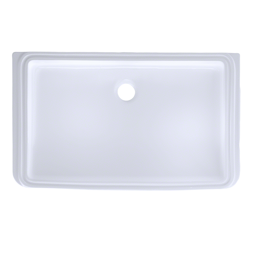 TOTO LT191G#01 Rectangular Undermount Bathroom Sink With Cefiontect - Cotton White