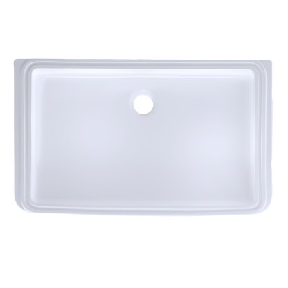 TOTO LT191G#01 Rectangular Undermount Bathroom Sink With Cefiontect - Cotton White