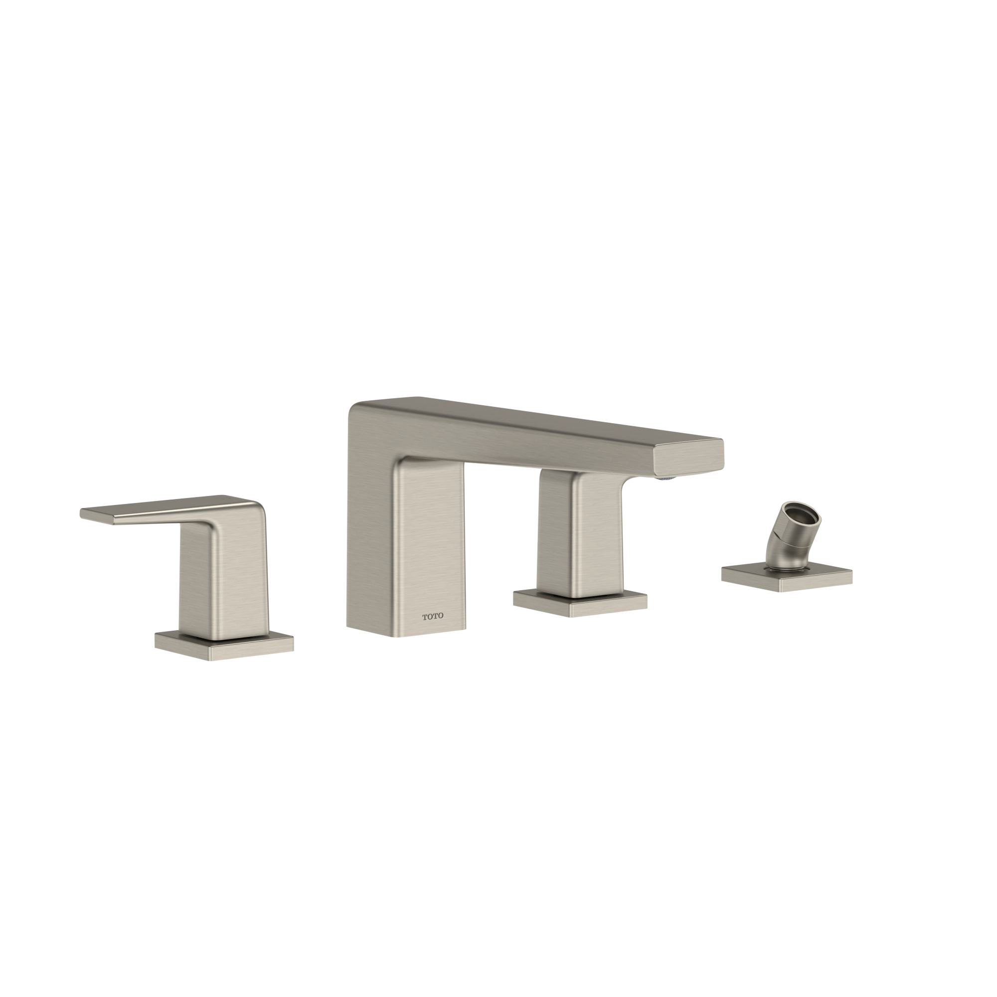 TOTO TBG10202U#BN Gb Two-Handle Deck-Mount Roman Tub Filler Trim With Handshower - Brushed Nickel