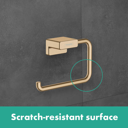 HANSGROHE 41771670 Matte Black AddStoris Modern Roll Holder without Cover