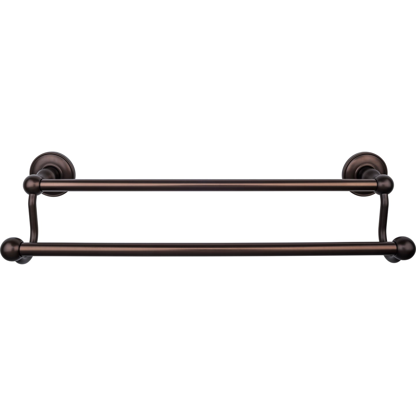 TOP KNOBS ED7ORBD TOP BATH (R) Edwardian Bath Double 20 1/2" Wall Mounted Towel Bar - Oil Rubbed Bronze