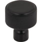 TOP KNOBS TK3260BLK Garrison 1 1/8" Length Round Knob - Flat Black