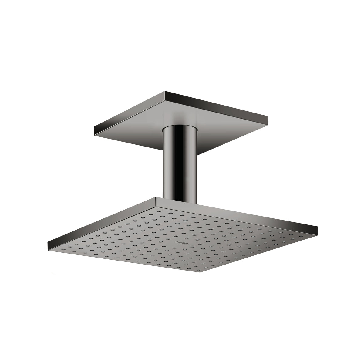 AXOR 35312331 ShowerSolutions Showerhead 250 Square 2-Jet Ceiling Connection, 2.5 GPM - Polished Black Chrome
