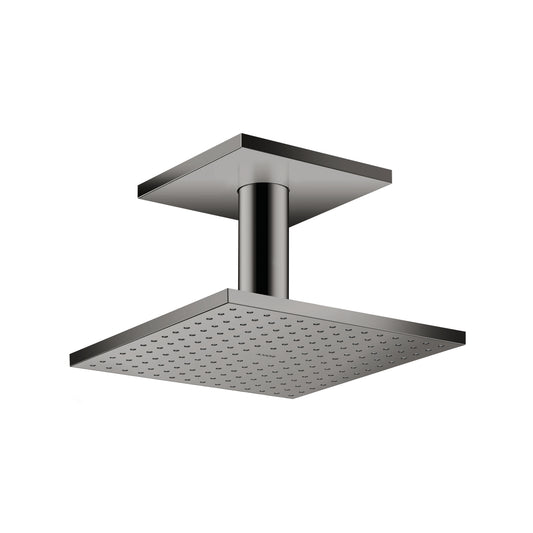 AXOR 35319331 ShowerSolutions Showerhead 250 Square 2-Jet Ceiling Connection, 1.75 GPM - Polished Black Chrome