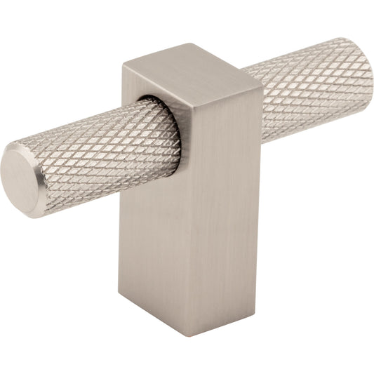 JEFFREY ALEXANDER 498T-SN Larkin Knurled 2-3/8" Length Bar Knob - Satin Nickel