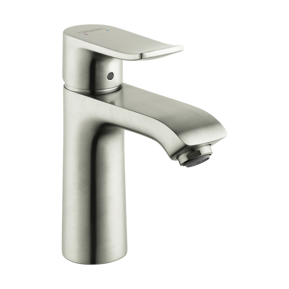 HANSGROHE 31123821 Brushed Nickel Metris Modern Single Hole Bathroom Faucet 0.5 GPM