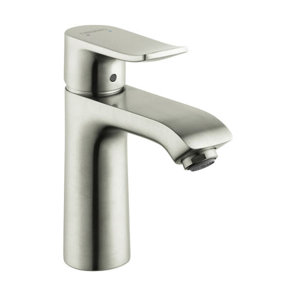 HANSGROHE 31123821 Brushed Nickel Metris Modern Single Hole Bathroom Faucet 0.5 GPM