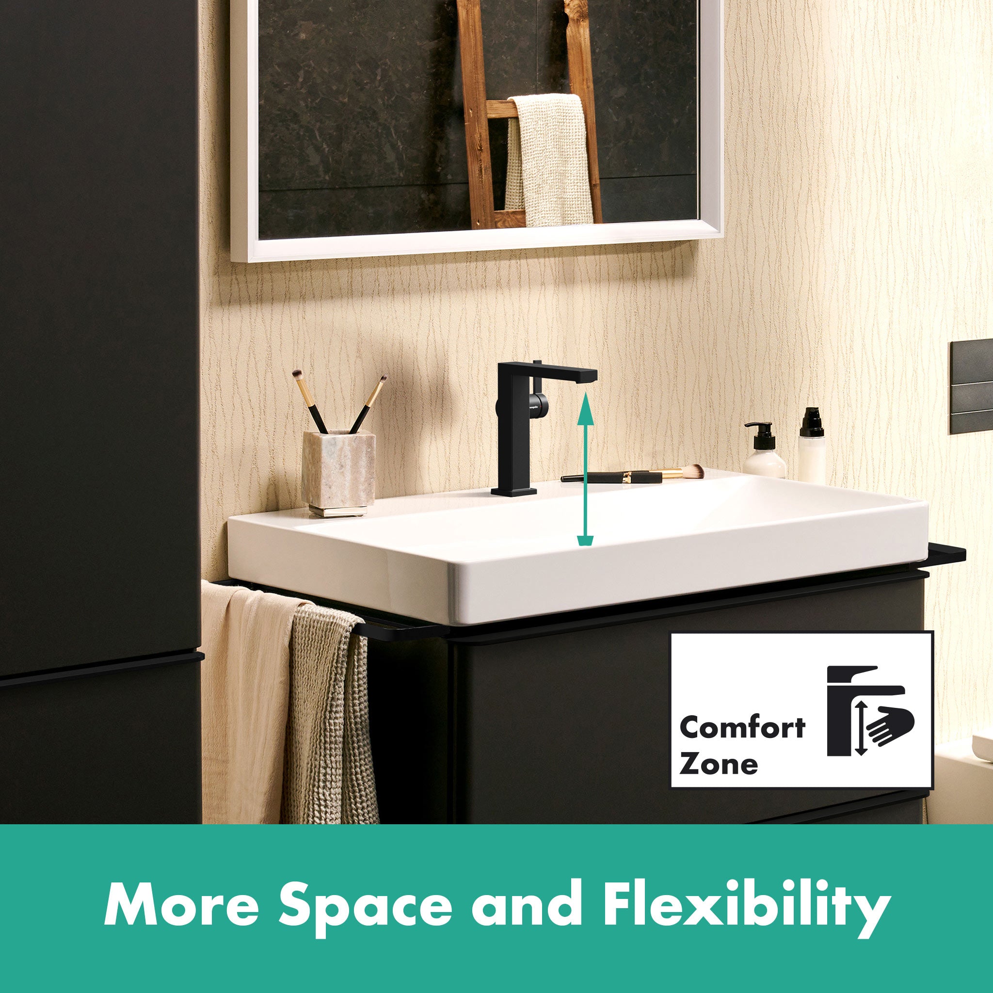 HANSGROHE 73072671 Tecturis E Single-Hole Fine 240, 1.2 GPM - Matte Black