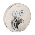 HANSGROHE 15743821 ShowerSelect S Thermostatic Trim for 2 Functions, Round - Brushed Nickel
