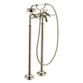 AXOR 16563831 Montreux 2-Handle Freestanding Tub Filler Trim with Lever Handles and 1.8 GPM Handshower - Polished Nickel
