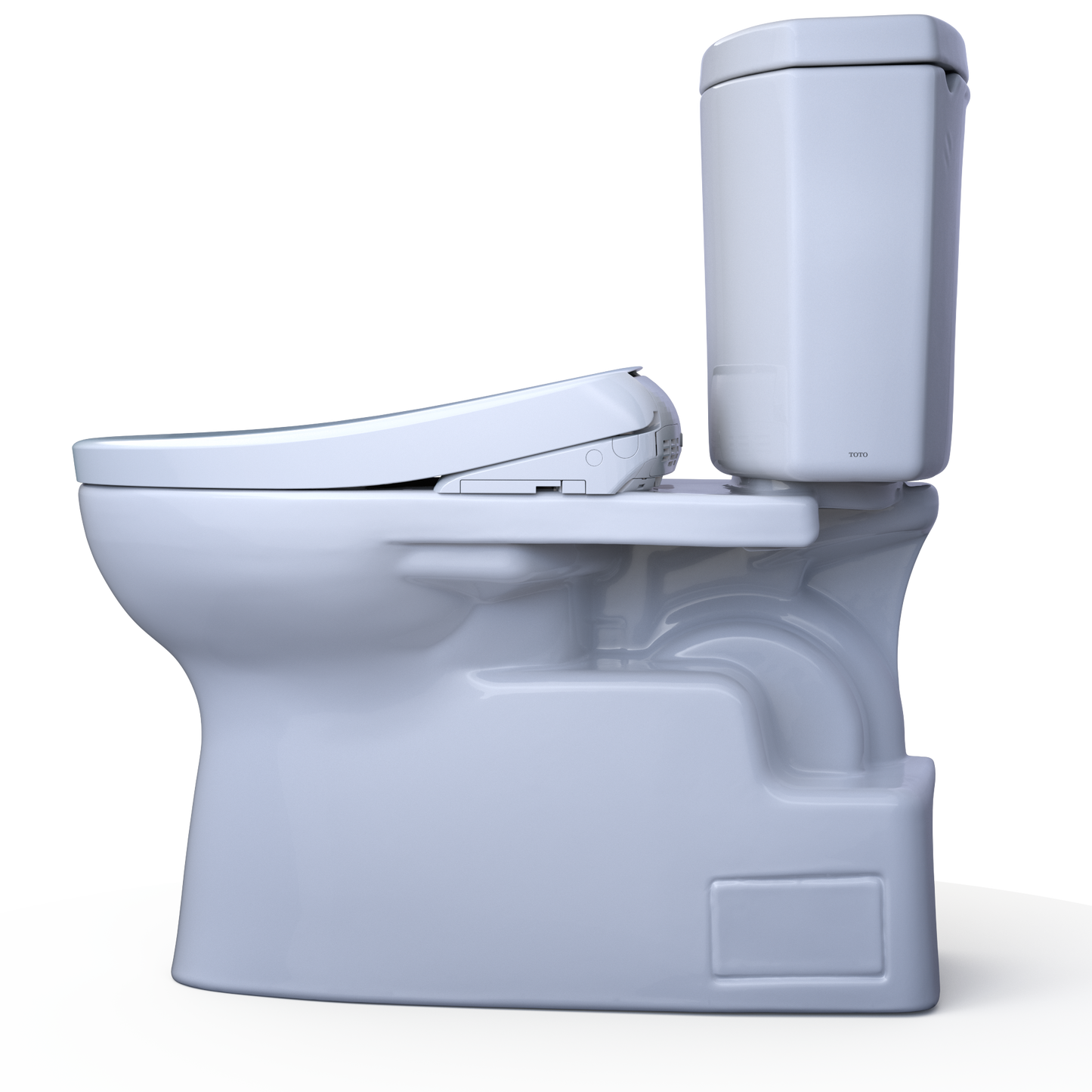 TOTO MW4744736CEFGA#01 WASHLET+ Vespin II Two-Piece Elongated 1.28 GPF Toilet with Auto Flush WASHLET+ S7A Contemporary Bidet Seat , Cotton White