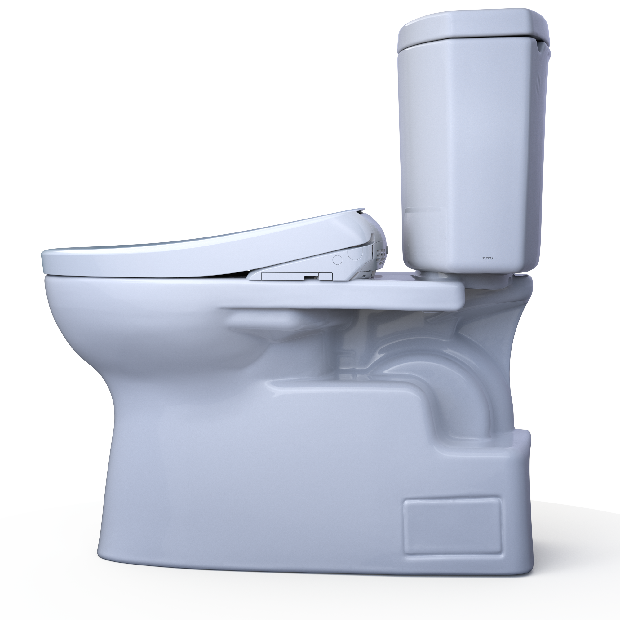 TOTO MW4744736CEFGA#01 Washlet+ Vespin Ii Two-Piece Elongated 1.28 Gpf Toilet With Auto Flush Washlet+ S7A Contemporary Bidet Seat - Cotton White