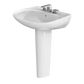 TOTO LPT242.8G#01 Prominence Oval Basin Pedestal Bathroom Sink with CEFIONTECT for 8 inch Center Faucets , Cotton White