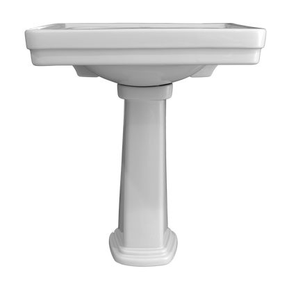 TOTO LPT530N#01 Promenade 27-1/2" X 22-1/4" Rectangular Pedestal Bathroom Sink For Single Hole Faucets - Cotton White