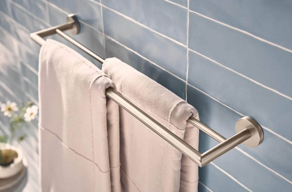 MOEN Y5722BN Arlys  Double Towel Bar In Brushed Nickel