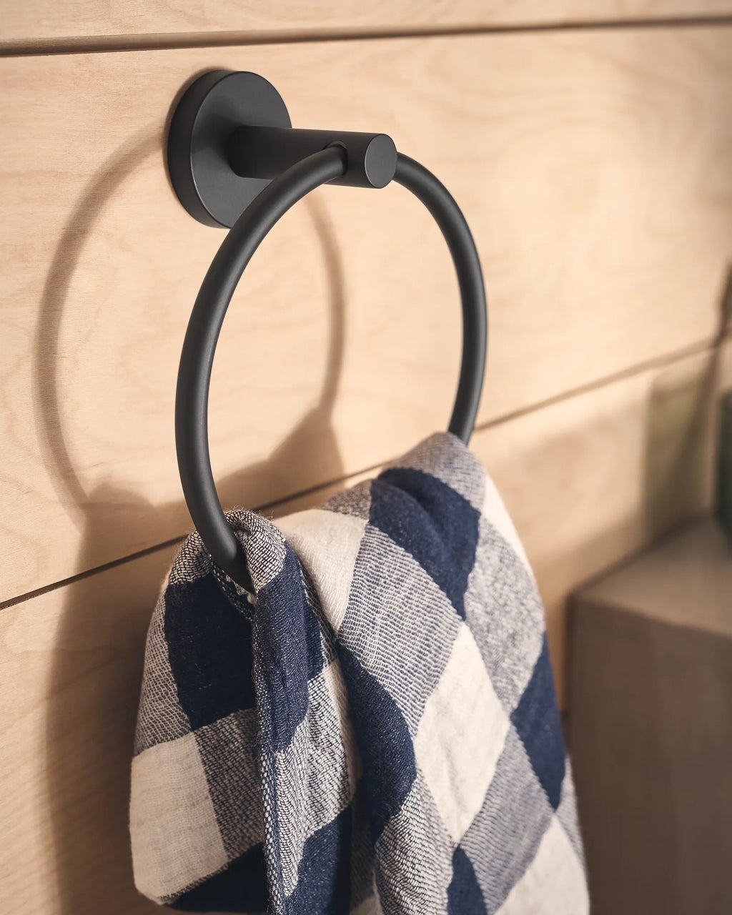 MOEN Y5785BL Arlys  Towel Ring In Matte Black