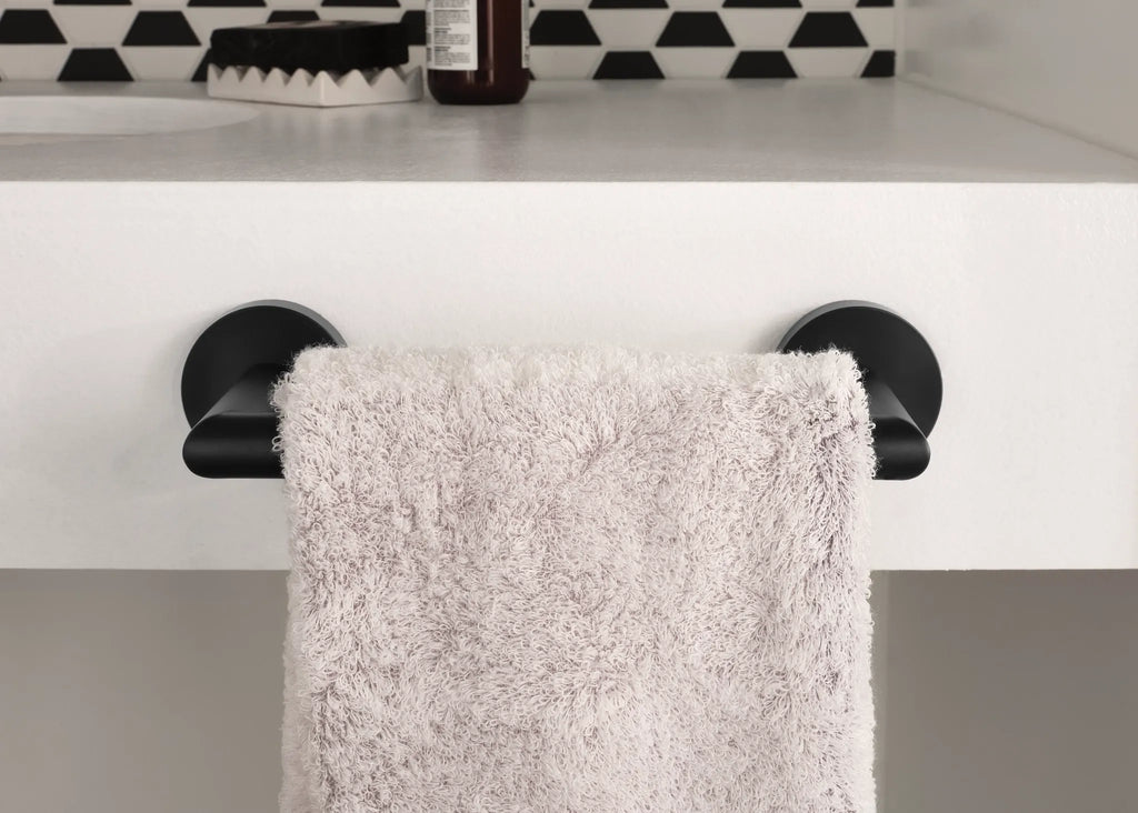 MOEN Y5786BL Arlys  Towel Ring In Matte Black