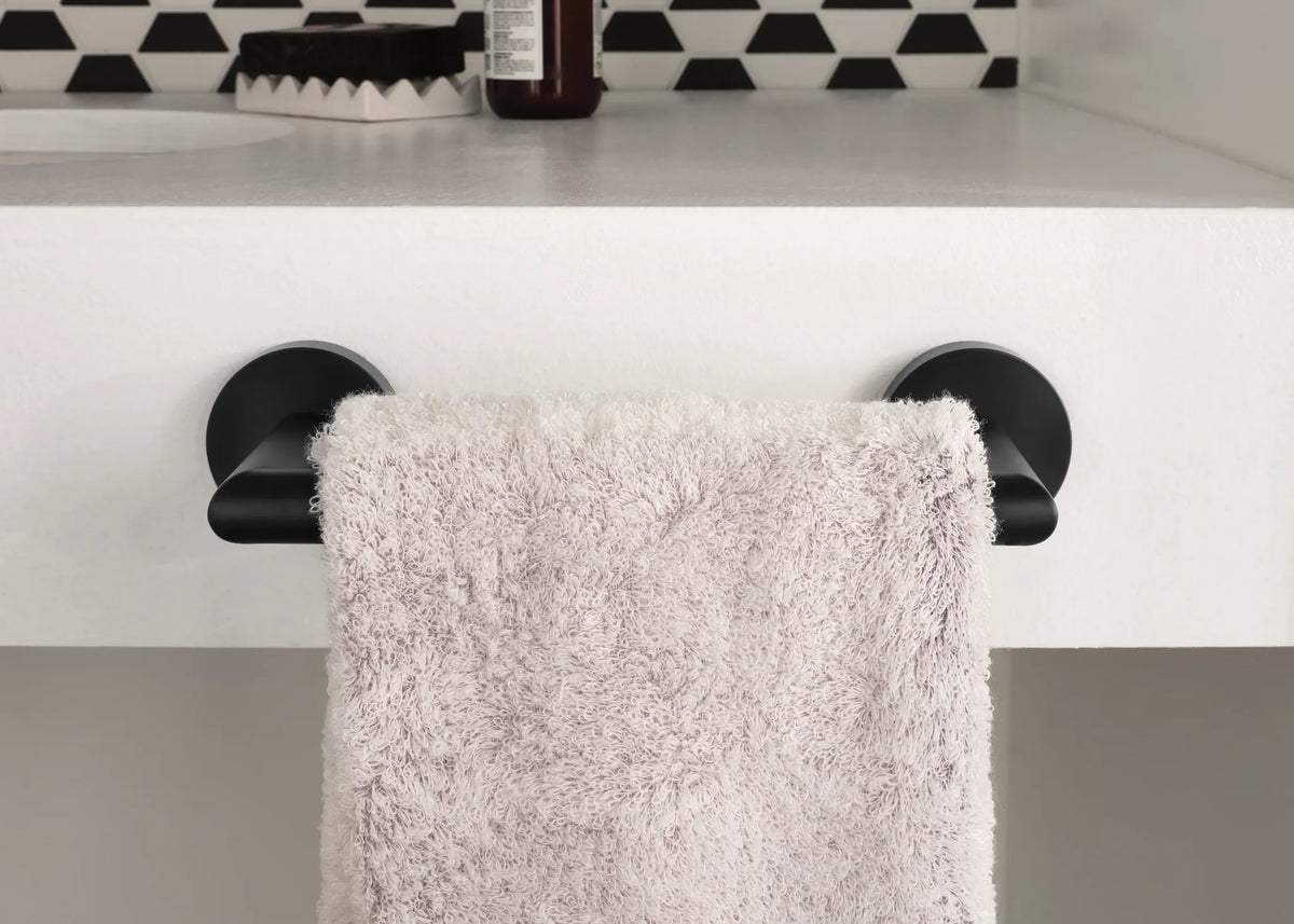 MOEN Y5786BL Arlys  Towel Ring In Matte Black