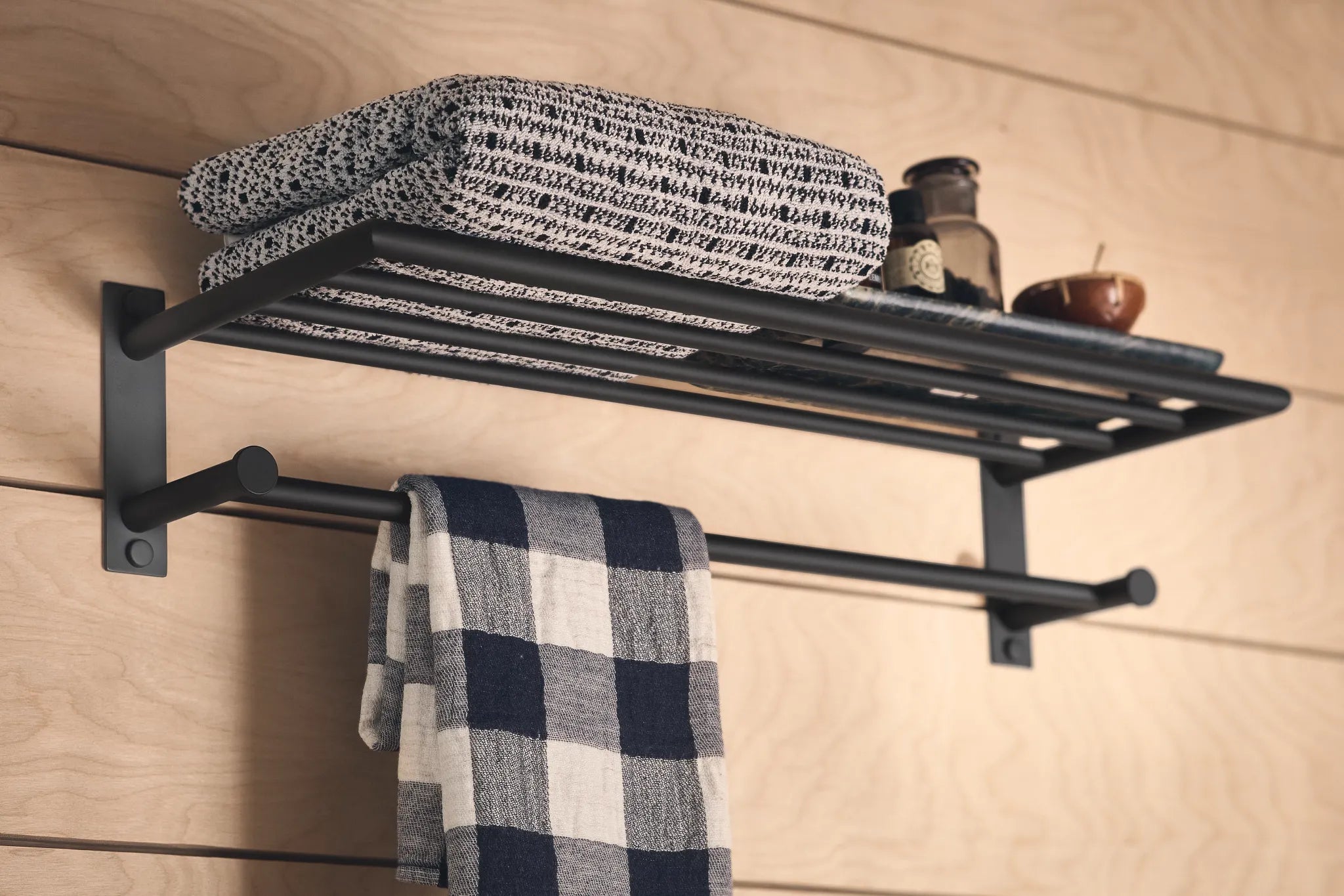 MOEN Y5794BL Arlys  Towel Shelf In Matte Black