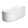 AXOR 42005340 Suite Tubs Round with Pop-Up Drain, 74 1/8" - Brushed Black Chrome