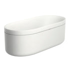 AXOR 42005340 Suite Tubs Round with Pop-Up Drain, 74 1/8" - Brushed Black Chrome