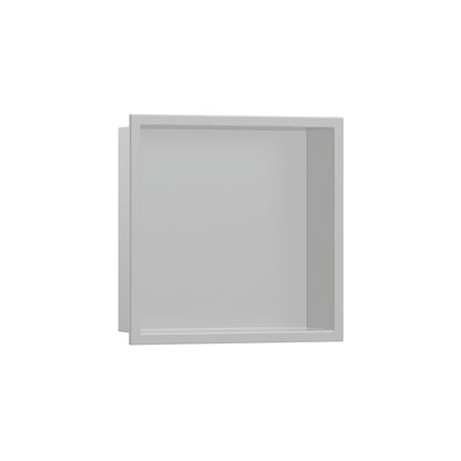 HANSGROHE 56061380 XtraStoris Original Wall Niche with Integrated Frame 12"x 12"x 4" - Concrete Grey