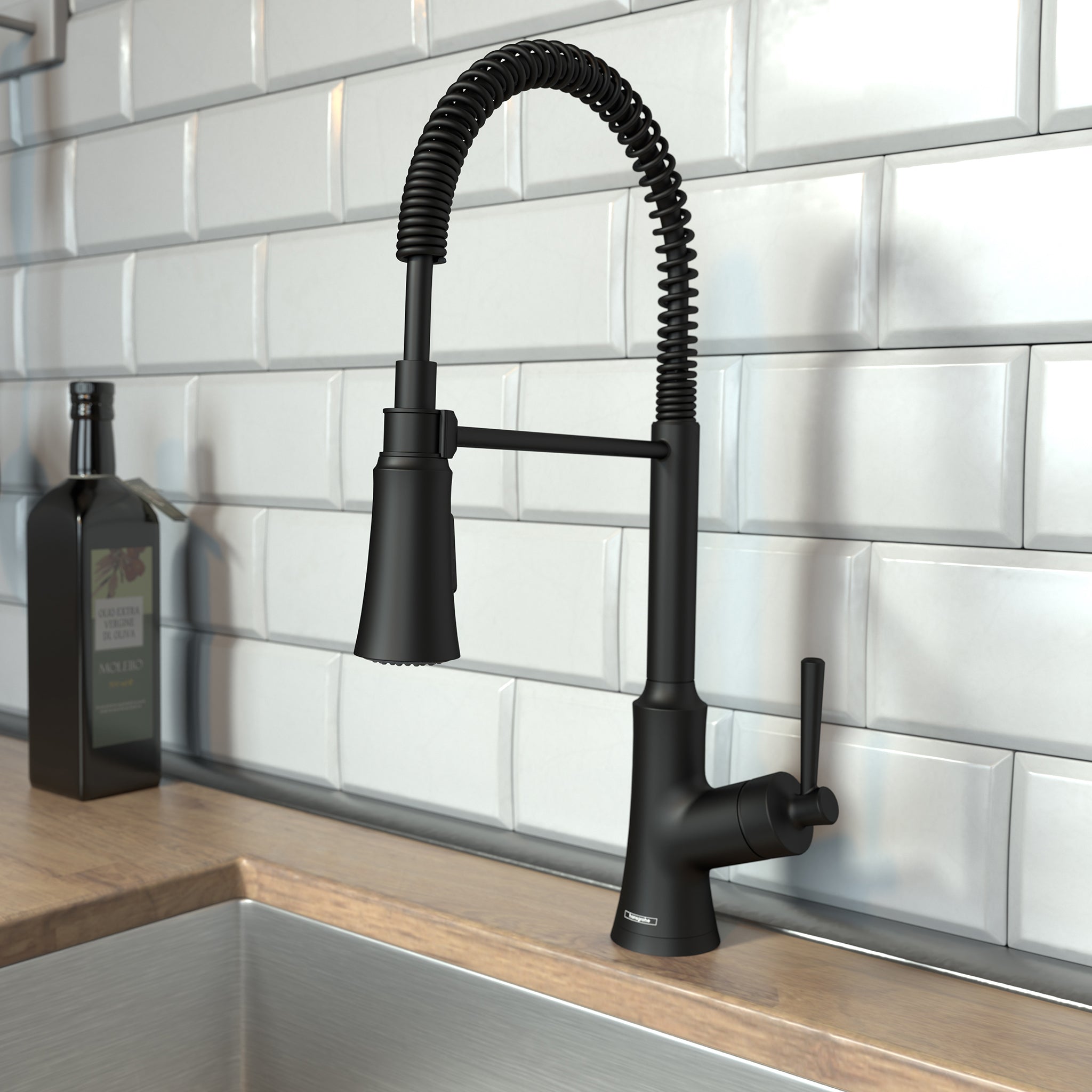 HANSGROHE 04792670 Joleena Semi-Pro Kitchen Faucet, 2-Spray, 1.75 GPM - Matte Black