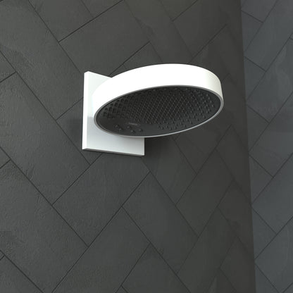HANSGROHE 26235701 Rainfinity Showerhead 250 3-Jet with Wall Connector Trim, 1.75 GPM - Matte White