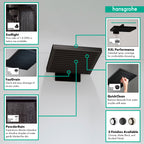 HANSGROHE 24332671 Pulsify E Showerhead 260 1-Jet, 1.75GPM - Matte Black