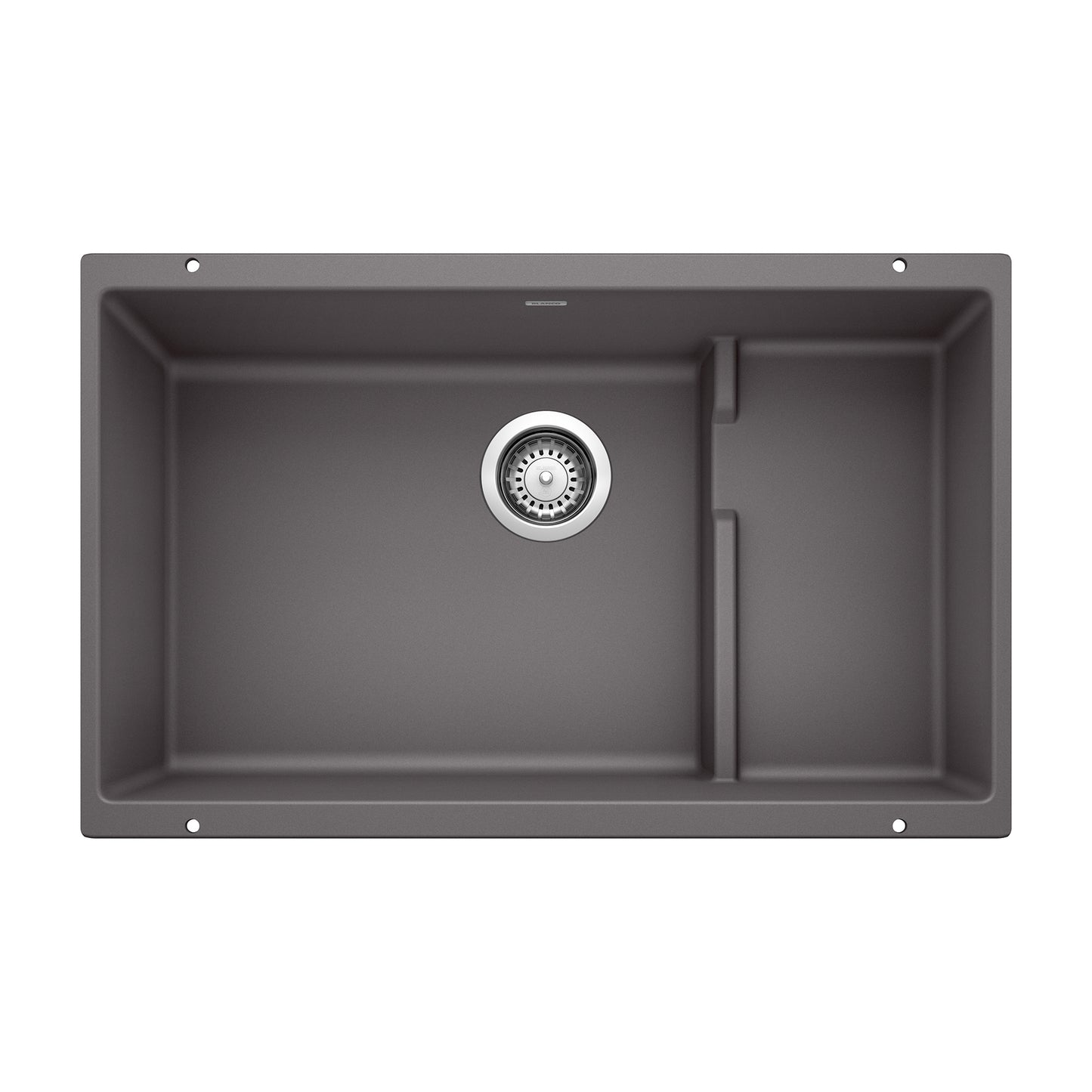 BLANCO 519451 Precis Precis Cascade SILGRANIT 29" Single Bowl Undermount Kitchen Sink with Colander - Cinder in Cinder