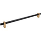 JEFFREY ALEXANDER 478-18MBSBZ Larkin 2 18" Center-to-Center Appliance Pull - Matte Black w/Satin Bronze