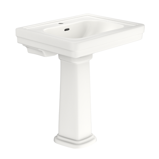 TOTO LPT530N#11 Promenade 27-1/2" X 22-1/4" Rectangular Pedestal Bathroom Sink For Single Hole Faucets - Colonial White