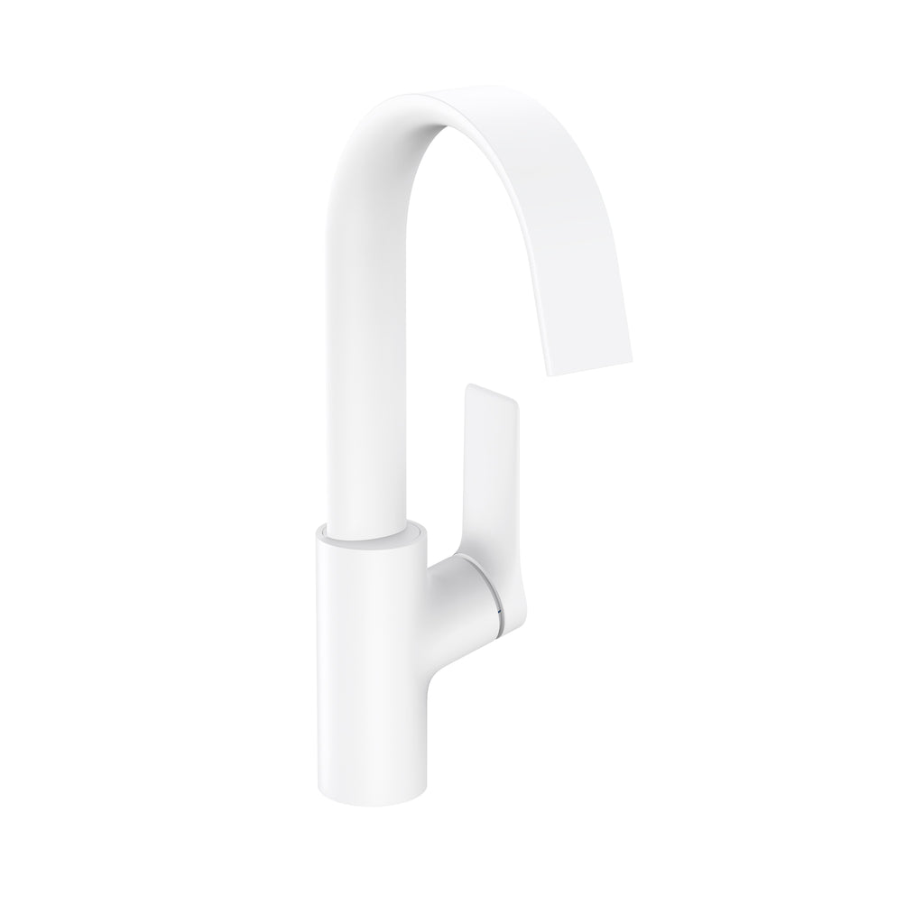 HANSGROHE 75030701 Vivenis Single-hole Faucet 210 with Swivel Spout and Pop-Up Drain, 1.2 GPM - Matte White