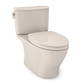 TOTO MS442124CEFG#12 Nexus Two-Piece Elongated 1.28 GPF Universal Height Toilet with CEFIONTECT and SS124 SoftClose Seat , Sedona Beige