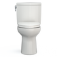 TOTO MS454124CUFG#11 Drake II 1G Two-Piece Elongated 1.0 GPF Universal Height Toilet with CEFIONTECT and SS124 SoftClose Seat , Colonial White