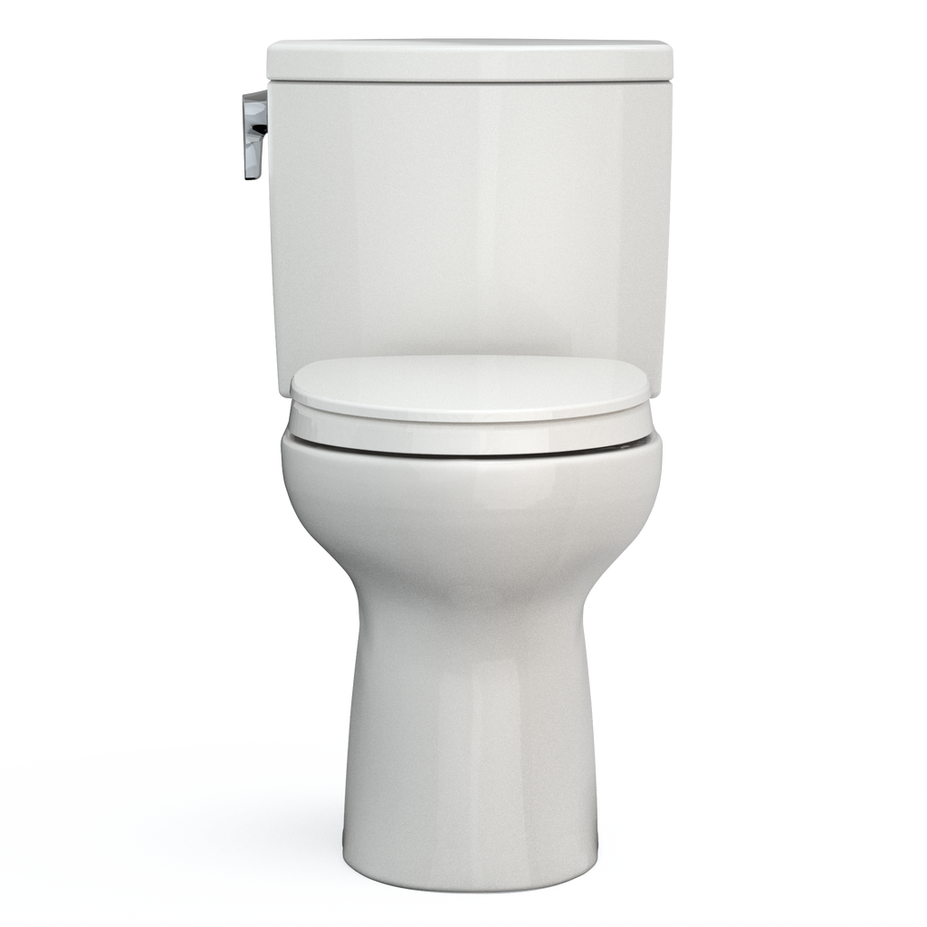 TOTO MS454124CUFG#11 Drake Ii 1G Two-Piece Elongated 1.0 Gpf Universal Height Toilet With Cefiontect And Ss124 Softclose Seat - Colonial White