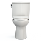 TOTO MS454124CUFG#11 Drake Ii 1G Two-Piece Elongated 1.0 Gpf Universal Height Toilet With Cefiontect And Ss124 Softclose Seat - Colonial White
