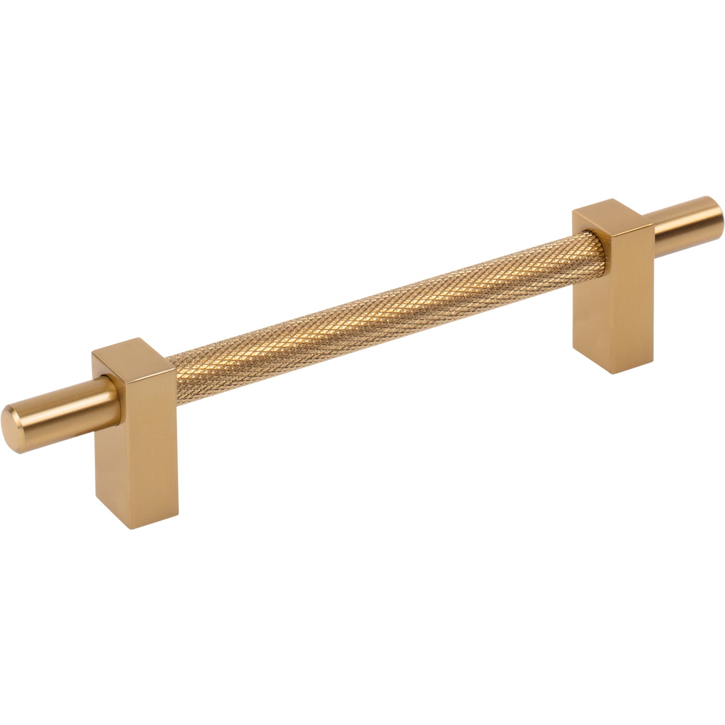 JEFFREY ALEXANDER 598-128SBZ Larkin Knurled Center 128 mm Center-to-Center Bar Pull - Satin Bronze