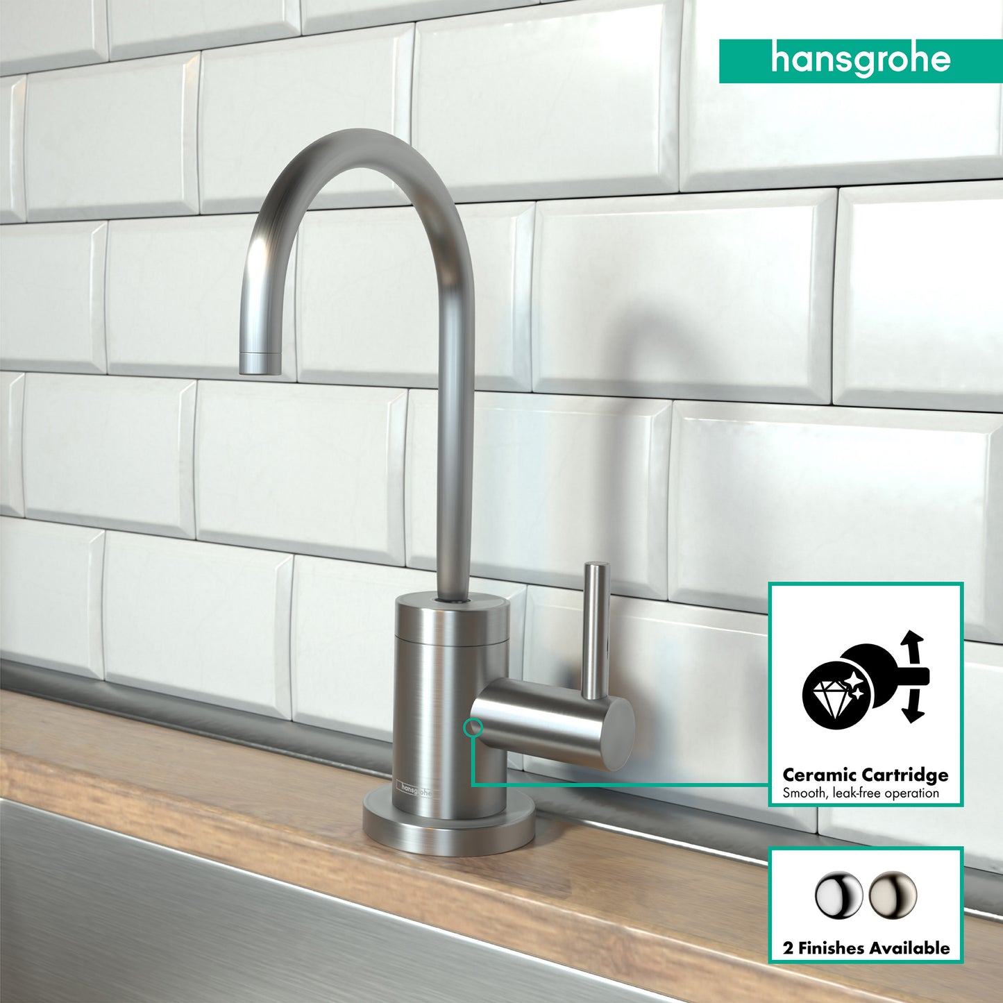 HANSGROHE 04301800 Stainless Steel Optic Talis S Modern Kitchen Faucet 1.5 GPM