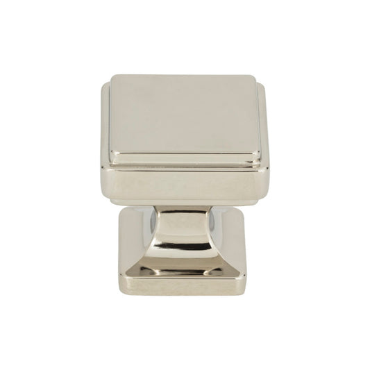 ATLAS A200-PN Kate 1 1/8" Length Square Knob - Polished Nickel