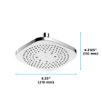 TOTO TBW02003U1#CP G Series 2.5 Gpm Single Spray 8.5 Inch Square Showerhead With Comfort Wave Technology - Polished Chrome