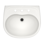 TOTO LHT241.8G#11 Supreme Oval Wall-Mount Bathroom Sink With Cefiontect And Shroud For 8 Inch Center Faucets - Colonial White