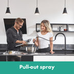 HANSGROHE 72801801 Talis N HighArc Kitchen Faucet, O-Style 2-Spray Pull-Down with sBox, 1.75 GPM - Stainless Steel Optic
