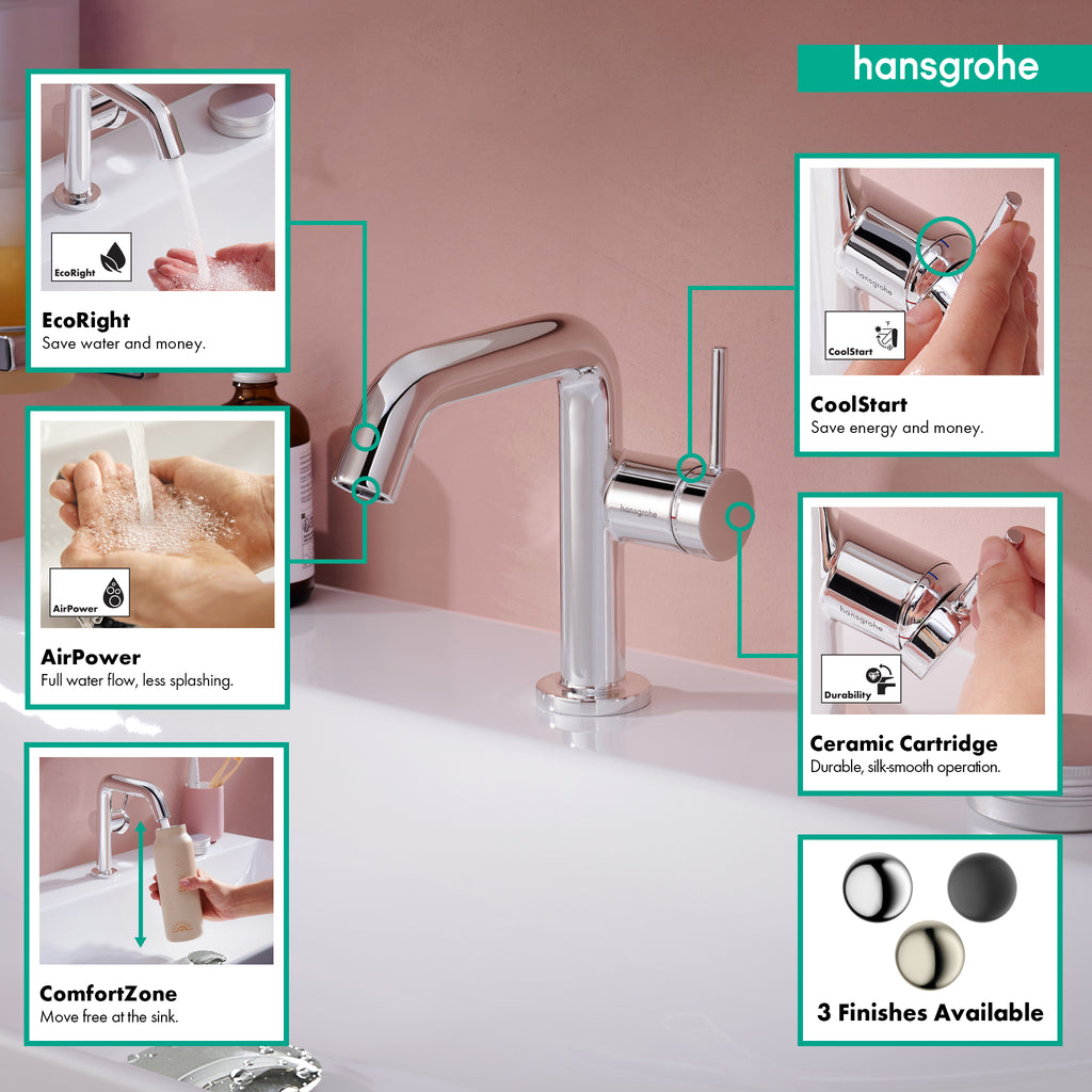 HANSGROHE 73321001 Tecturis S Single-Hole Fine 110, 1.2 GPM - Chrome