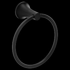 MOEN YB2686BL PYRITE TOWEL RING, BL - Matte Black