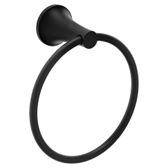 MOEN YB2686BL PYRITE TOWEL RING, BL - Matte Black